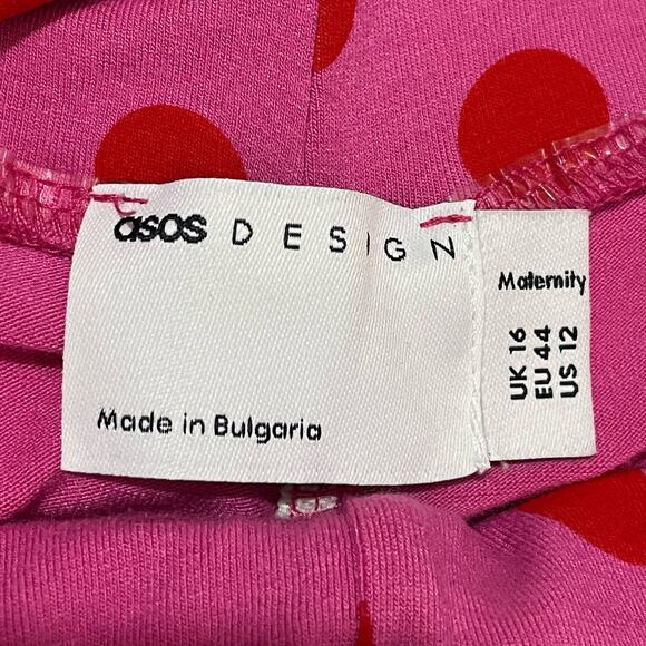 ASOS Design Maternity Cami Strappy Midi Dress - Spot Print - US 12 - Picture 10 of 14